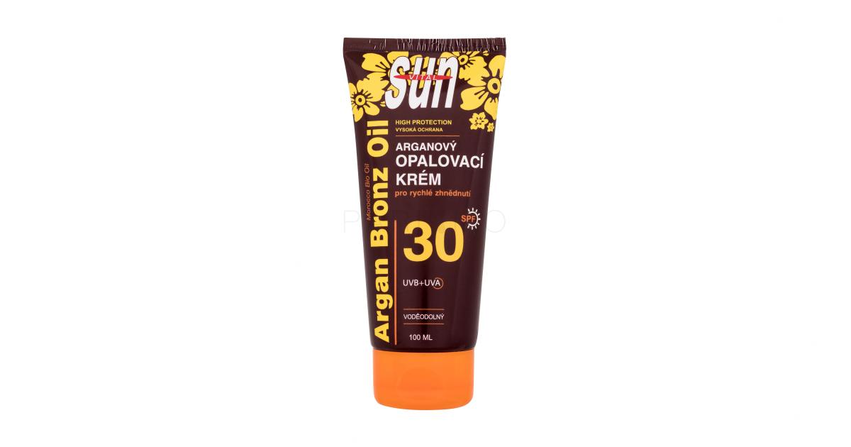 Vivaco Sun Argan Bronz Oil Tanning Cream SPF30 Zaščita pred soncem za