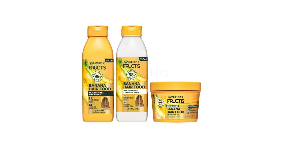 Set Ampon Garnier Fructis Hair Food Banana Nourishing Shampoo Balzam