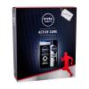 Nivea Men Active Clean Darilni set gel za prhanje 250 ml + antiperspirant Men Invisible Black &amp; White Original 150 ml