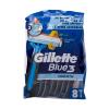 Gillette Blue3 Smooth Brivnik za moške 8 kos