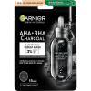 Garnier Skin Naturals AHA + BHA Charcoal Mattifying Serum Mask Maska za obraz za ženske 1 kos