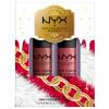 NYX Professional Makeup Mrs. Claus Lip Cream Duo Darilni set šminka Soft Matte Lip Cream 8 ml Rome + šminka Soft Matte Lip Cream 8 ml Cannes