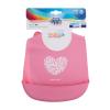 Canpol babies Pastels Silicone Bib Pink Slinček za otroke 1 kos