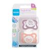 MAM Supreme Silicone Pacifier 0m+ Violet &amp; Orange Duda za otroke 2 kos