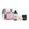 The Body Shop British Rose Bloom &amp; Glow Darilni set gel za prhanje Shower Gel British Rose 250 ml + jogurt za telo Body Yogurt British Rose 200 ml + krema za roke  Hand Cream British Rose 30 ml + brisača + kozmetična torbica