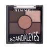 Rimmel London Scandaleyes 5 Pan Eyeshadow Palette Senčilo za oči za ženske 3,8 g Odtenek 003 Rose Quartz