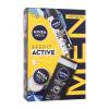 Nivea Men Keep It Active Darilni set krema za obraz, telo in roke Men Creme 30 ml + antiperspirant Men Invisible Black &amp; White Original 150 ml + gel za prhanje Men Active Clean 250 ml