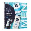 Nivea Men Keep It Cool Darilni set antiperspirant Invisible Black &amp; White Fresh 50 ml + balzam po britju Men Sensitive Cool 100 ml + gel za prhanje Men Sensitive 250 ml