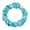 By Eloise London Silk Scrunchie Silver Heart Elastika za lase za ženske 1 kos Odtenek Turquoise