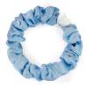 By Eloise London Silk Scrunchie Silver Heart Elastika za lase za ženske 1 kos Odtenek Sky Blue