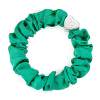 By Eloise London Silk Scrunchie Silver Heart Elastika za lase za ženske 1 kos Odtenek Jungle Green
