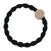 By Eloise London Letter Charms Gold Elastika za lase 1 kos Odtenek D Black