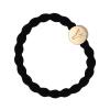 By Eloise London Letter Charms Gold Elastika za lase 1 kos Odtenek Y Black
