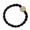 By Eloise London Letter Charms Gold Elastika za lase 1 kos Odtenek N Black