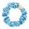 By Eloise London Silk Scrunchie Gold Heart Elastika za lase za ženske 1 kos Odtenek Blue Leopard