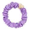 By Eloise London Silk Scrunchie Gold Heart Elastika za lase za ženske 1 kos Odtenek Lilac