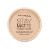Rimmel London Stay Matte Puder v prahu za ženske 14 g Odtenek 005 Silky Beige