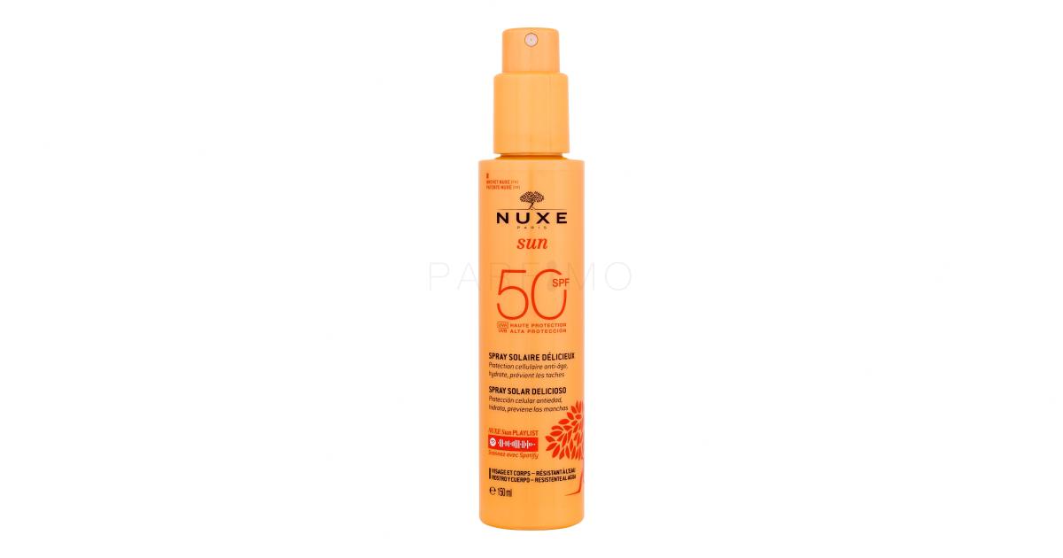 NUXE Sun Delicious Spray SPF50 Zaščita pred soncem za telo 150 ml ...