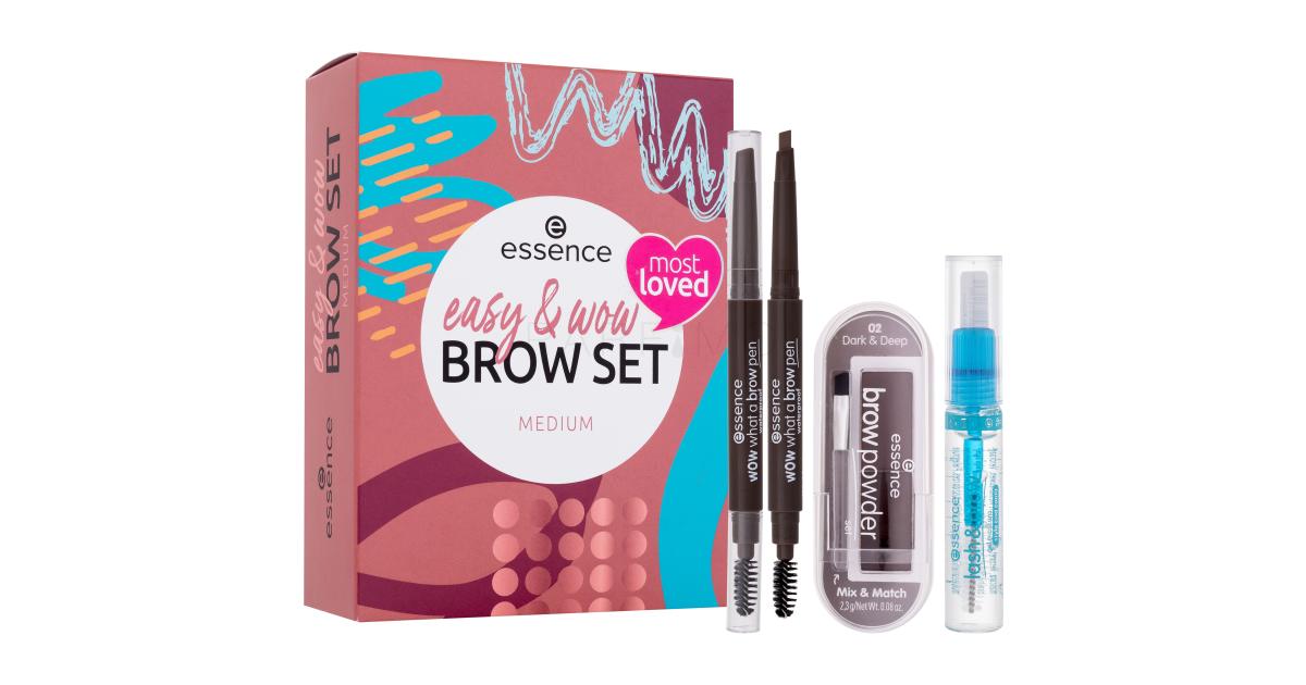 Essence Easy & Wow Brow Set Darilni set svinčnik za oči What A Brow Pen