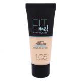 Maybelline Fit Me! Matte + Poreless Puder za ženske 30 ml Odtenek 105 Natural Ivory