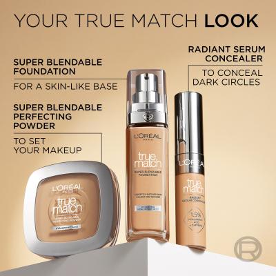 L&#039;Oréal Paris True Match Super-Blendable Foundation Puder za ženske 30 ml Odtenek 1.D/1.W