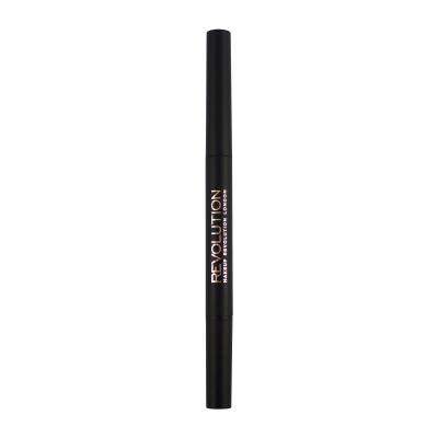 Makeup Revolution London Duo Brow Definer Svinčnik za obrvi za ženske 0,15 g Odtenek Brown