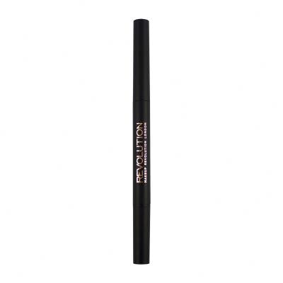 Makeup Revolution London Duo Brow Definer Svinčnik za obrvi za ženske 0,15 g Odtenek Dark Brown