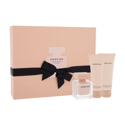 Narciso Rodriguez Narciso Poudrée Darilni set parfumska voda 50 ml + krema za prhanje 75 ml + losjon za telo 75 ml