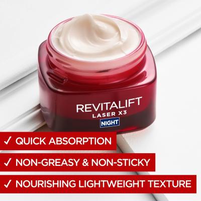 L&#039;Oréal Paris Revitalift Laser X3 Night Cream Nočna krema za obraz za ženske 50 ml