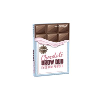 Misslyn Chocolate Brow Duo Paletka za obrvi za ženske 5 g Odtenek 4 Medium Chocolate