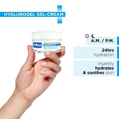 Mixa Hyalurogel Dnevna krema za obraz za ženske 50 ml