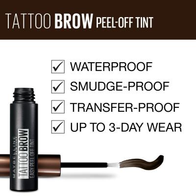 Maybelline Tattoo Brow Barva za obrvi za ženske 4,6 g Odtenek Dark Brown