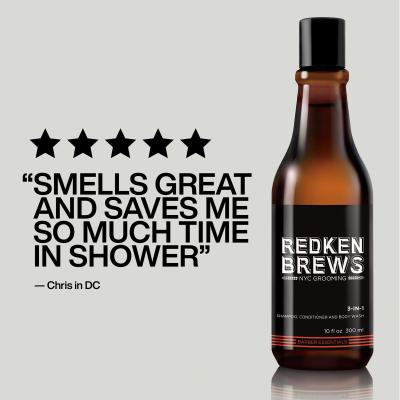 Redken Brews 3-In-1 Šampon za moške 300 ml