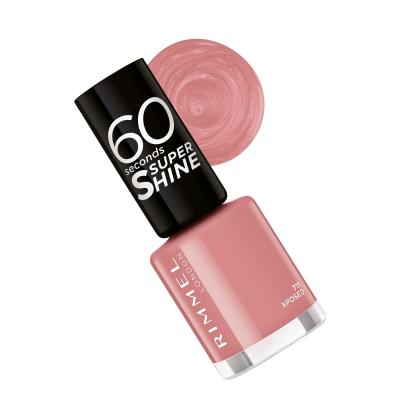 Rimmel London 60 Seconds Super Shine Lak za nohte za ženske 8 ml Odtenek 711 Xposed