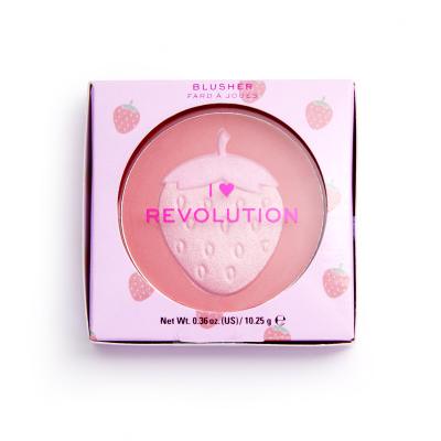 I Heart Revolution Fruity Blusher Rdečilo za obraz za ženske 9,2 g Odtenek Strawberry