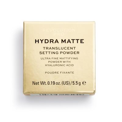 Revolution Pro Hydra Matte Setting Powder Puder v prahu za ženske 5,5 g Odtenek Translucent