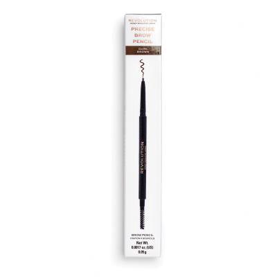 Makeup Revolution London Precise Brow Pencil Svinčnik za obrvi za ženske 0,05 g Odtenek Dark Brown