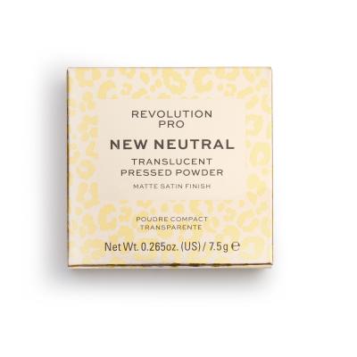 Revolution Pro New Neutral Pressed Powder Puder v prahu za ženske 7,5 g Odtenek Translucent