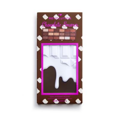 I Heart Revolution Chocolate Eyeshadow Palette Senčilo za oči za ženske 18 g Odtenek Smores Chocolate