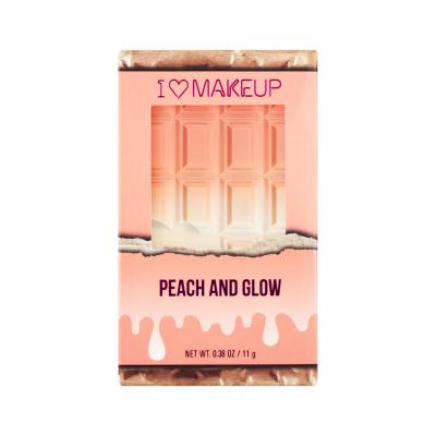 Makeup Revolution London I Heart Makeup Chocolate Duo Palette Osvetljevalec za ženske 11,2 g Odtenek Peach And Glow