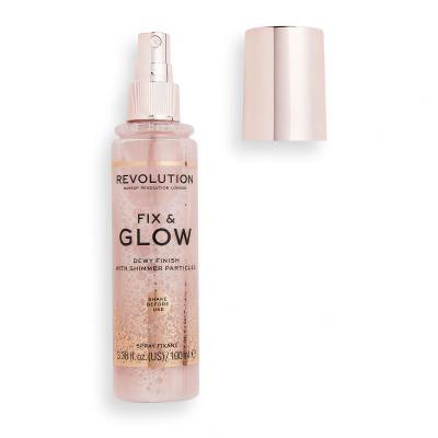 Makeup Revolution London Fix &amp; Glow Dewy Finish Fiksator za ličila za ženske 100 ml