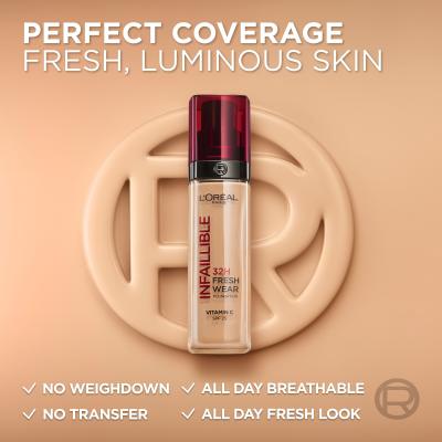 L&#039;Oréal Paris Infaillible 32H Fresh Wear SPF25 Puder za ženske 30 ml Odtenek 15