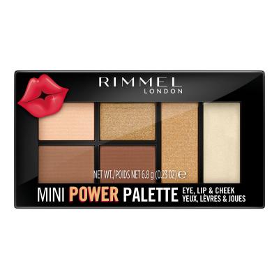 Rimmel London Mini Power Palette Paletka za konturing za ženske 6,8 g Odtenek 002 Sassy