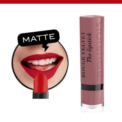 BOURJOIS Paris Rouge Velvet The Lipstick Šminka za ženske 2,4 g Odtenek 18 Mauve-Martre