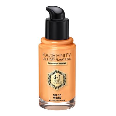 Max Factor Facefinity All Day Flawless SPF20 Puder za ženske 30 ml Odtenek W78 Warm Honey
