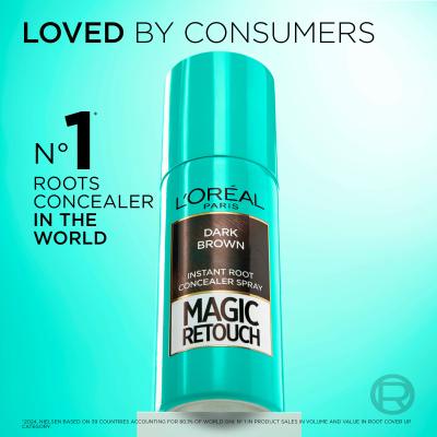 L&#039;Oréal Paris Magic Retouch Instant Root Concealer Spray Barva za lase za ženske 75 ml Odtenek Brown