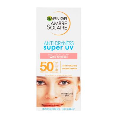 Garnier Ambre Solaire Sensitive Advanced SPF50+ Zaščita pred soncem za obraz 50 ml