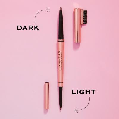 Makeup Revolution London Balayage Brow Svinčnik za obrvi za ženske 0,38 g Odtenek Brown