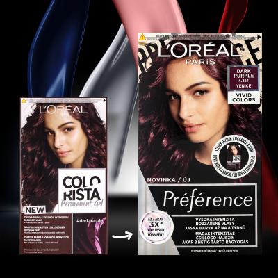 L&#039;Oréal Paris Colorista Permanent Gel Barva za lase za ženske 60 ml Odtenek Dark Purple