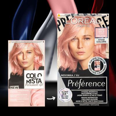 L&#039;Oréal Paris Colorista Permanent Gel Barva za lase za ženske 60 ml Odtenek Rose Gold